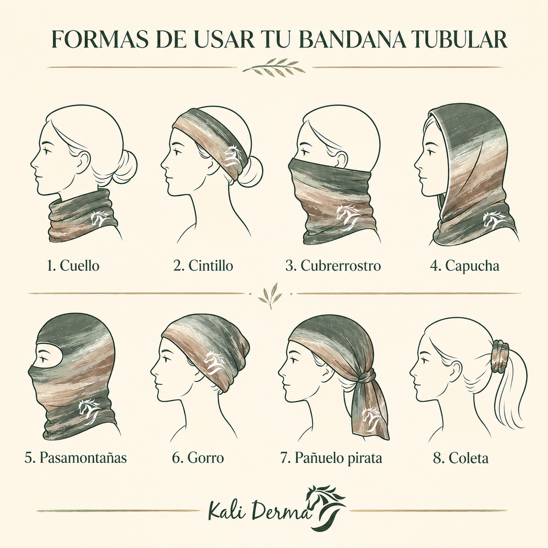 Bandana Kali Derma Verde y Café